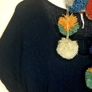 Free People Tops - 《Free People》Navy Blue Oversized Boho Gauze Tunic Free People Tops - 《Free People》Navy Blue Oversized Boho Gauze Tunic
